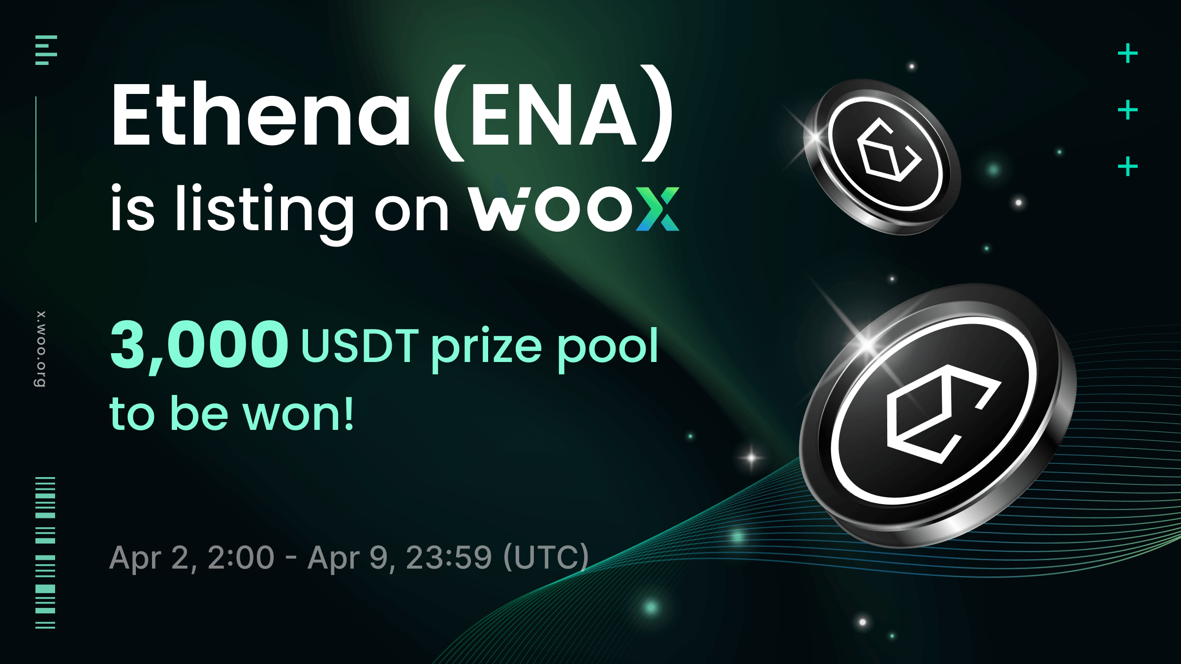 Ethena (ENA) listing: Trade and share a 3,000 USDT prize pool!