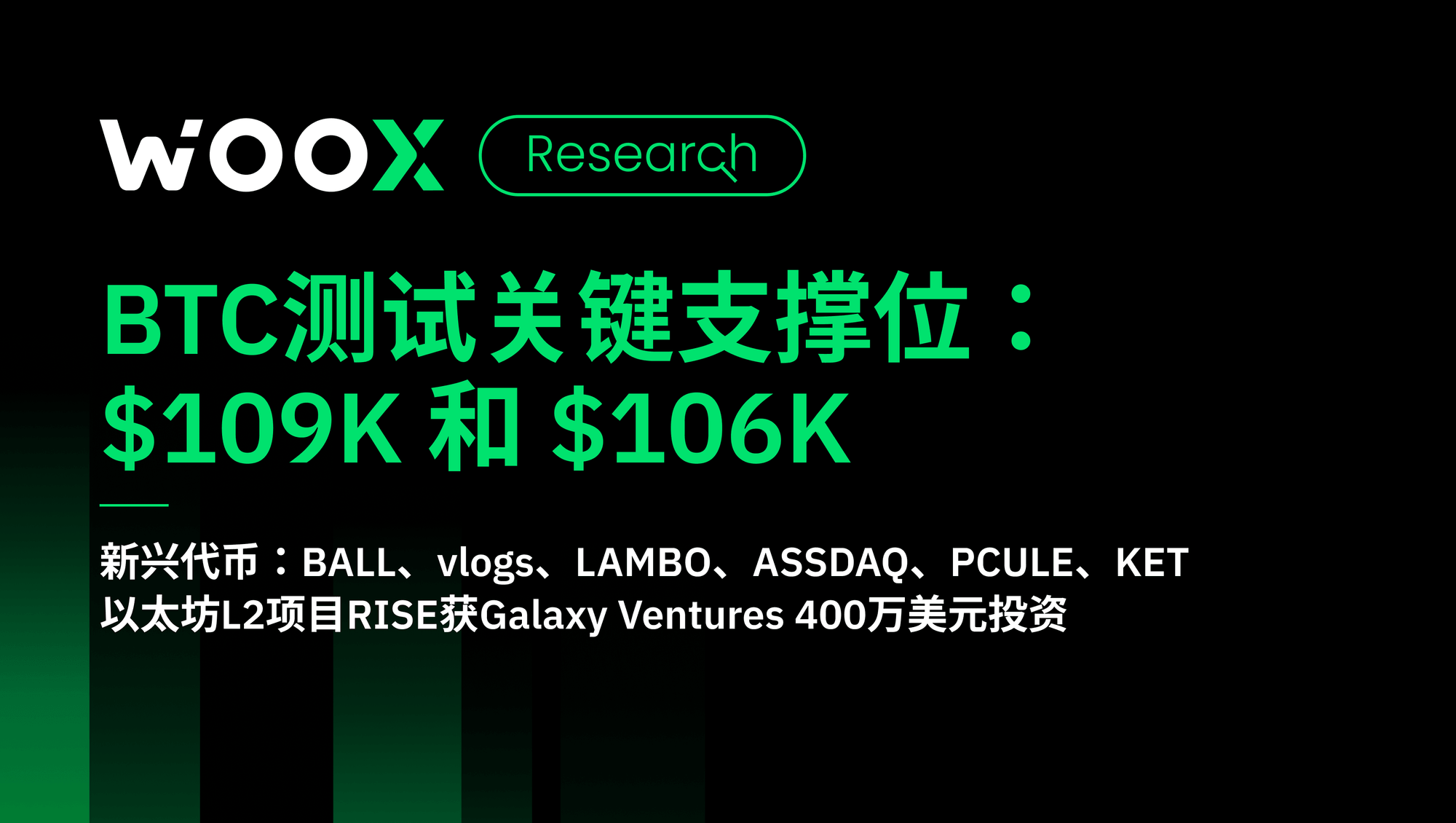 BTC测试关键支撑位：$109K 和 $106K